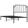 vidaXL Bettgestell mit Kopfteil Metall Schwarz 90x190 cm
