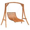 vidaXL Hollywoodschaukel Massivholz Fichte mit Teak-Finish