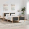 vidaXL Bettgestell Braun und Dunkelgrau 140 x 200 cm Massivholz Kiefer