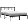 vidaXL Bettgestell mit Kopfteil Metall Schwarz 160x200 cm