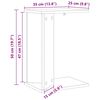vidaXL Beistelltisch Wei&szlig; 35 x 25 x 50 cm Holzwerkstoff