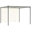 vidaXL Pergola mit Verstellbarem Dach Cremewei&szlig; 3x3 m Stahl