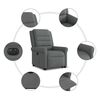 vidaXL Relaxsessel mit Aufstehhilfe Elektrisch Dunkelgrau Stoff