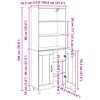 vidaXL Highboard 2 pcs Altholz Holzwerkstoff