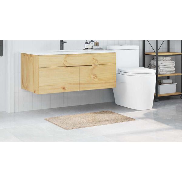 vidaXL Rutschfeste Badmatte Creme 60 x 90 cm PP
