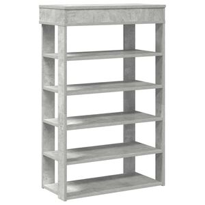 vidaXL Schuhregal Betongrau 60x30x98 cm Holzwerkstoff