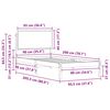 vidaXL Bettgestell mit gepolstertem Kopfteil Schwarz 90 x 200 cm