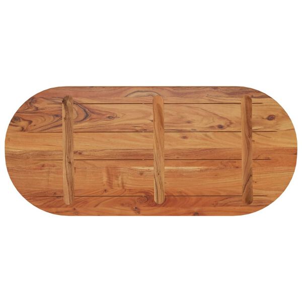 vidaXL Tischplatte 90x40x3,8 cm Oval Massivholz Akazie