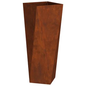 vidaXL Pflanzk&uuml;bel Rostig 30 x 30 x 75 cm Wetterfeststahl