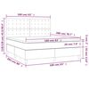 vidaXL Boxspringbett mit Matratze Blau 160x200 cm Stoff