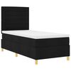 vidaXL Boxspringbett mit Matratze Schwarz 100 x 200 cm Stoff