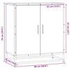 vidaXL Sideboard Sonoma-Eiche 68x35x76 cm Holzwerkstoff und Metall