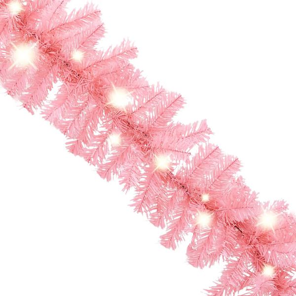 vidaXL Weihnachtsgirlande mit LED 10 m Rosa