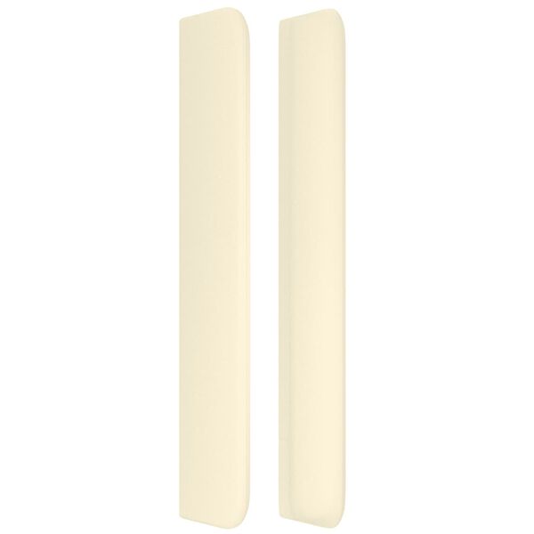 vidaXL Kopfteil mit Ohren Creme 203x16x118/128 cm Kunstleder