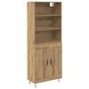 vidaXL Highboard 2 pcs Artisan-Eiche 69,5 x 34 x 180 cm Holzwerkstoff