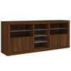 vidaXL Sideboard mit LED-Leuchten Braun Eichen-Optik 181,5x37x67 cm