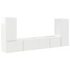 vidaXL TV-Schrankset 4 pcs Hochglanz Wei&szlig; Holzwerkstoff