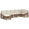 vidaXL Gartensofa-set 7 pcs Beige Poly-Rattan