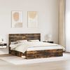 vidaXL Bettrahmen Ger&auml;ucherte Eiche 180 x 200 cm Massives Kiefernholz