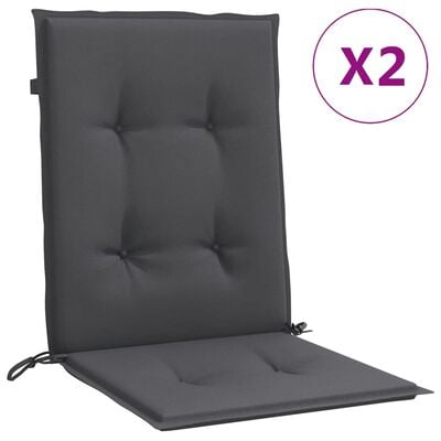 vidaXL Niedriglehner-Auflagen 2 Stk Melange Anthrazit 100x50x4cm Stoff