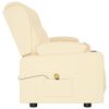 vidaXL 3-Sitzer Massagesessel mit Getr&auml;nkehalter Creme Kunstleder