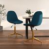 vidaXL Esszimmerst&uuml;hle 2 Stk. Drehbar Blau Samt