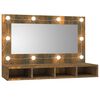 vidaXL Spiegelschrank mit LED R&auml;uchereiche 90x31,5x62 cm
