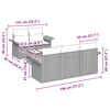 vidaXL Garten-Sofa-Set mit Kissen 6 pcs Hellgrau und Dunkelgrau