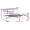 vidaXL Massivholzbett mit Regal ohne Matratze 180x200 cm Kiefernholz