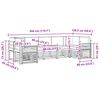 vidaXL Ecksofa Set 7 pcs Nat&uuml;rlich und Hellgrau Massivholz Akazie