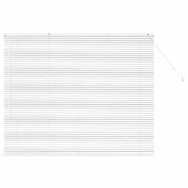 vidaXL Fensterjalousie mit Vorh&auml;ngen Wei&szlig; Aluminium