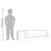 vidaXL Kindersofa Creme 80x45x30 cm Samt