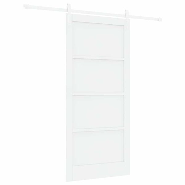 vidaXL Schiebet&uuml;r Wei&szlig; 93 x 202 cm Massives Kiefernholz