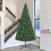 vidaXL Weihnachtsbaum mit dekorativen Lichterketten Gr&uuml;n 400 cm PVC