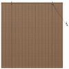 vidaXL Rollo mit Vorh&auml;ngen Braun 150 x 160 cm Bambus