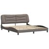 vidaXL Bettgestell ohne Matratze "Hvar" Taupe 180x200 cm Stoff