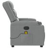 vidaXL Massage-Relaxsessel Hellgrau Stoff