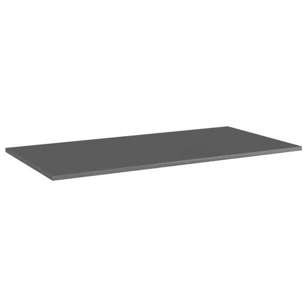 vidaXL B&uuml;cherregal-Bretter 4 Stk. Hochglanz-Grau 100x50x1,5 cm
