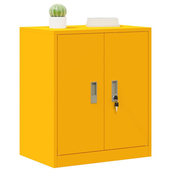 vidaXL Aufbewahrungsschrank Senfgelb 60 x 40 x 70 cm Stahl
