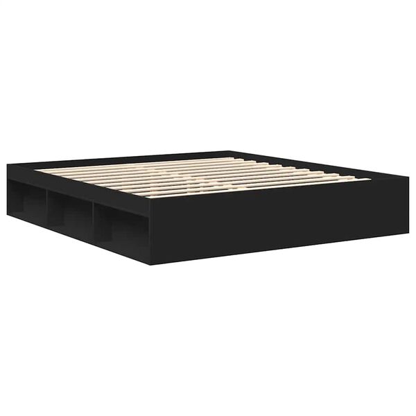 vidaXL Bettgestell Schwarz 200x200 cm