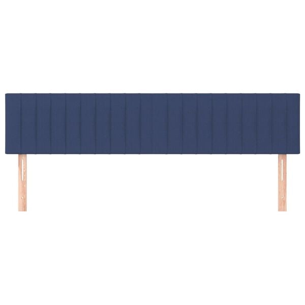 vidaXL Kopfteile 2 Stk. Blau 90x5x78/88 cm Stoff