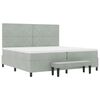 vidaXL Boxspringbett mit Matratze Hellgrau 200 x 200 cm Samt