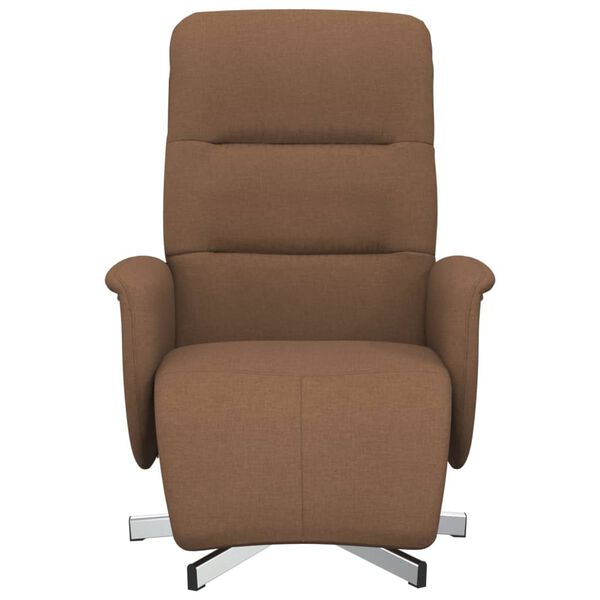 vidaXL Relaxsessel mit Fu&szlig;teil Braun Stoff