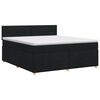 vidaXL Boxspringbett mit Matratze Schwarz 160 x 200 cm Stoff