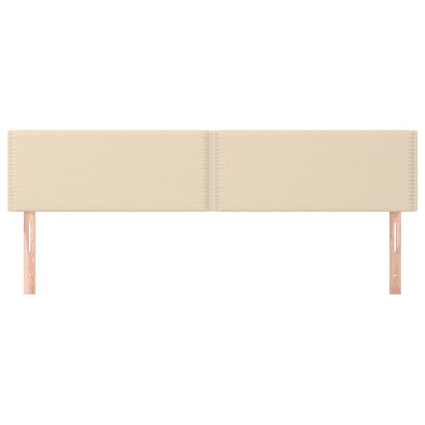 vidaXL Kopfteile 2 Stk. Creme 90x5x78/88 cm Stoff