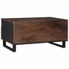 vidaXL Couchtisch Braun und Schwarz 80 x 54 x 40 cm Massivholz Akazie