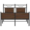 vidaXL Bettgestell ohne Matratze Braun Eiche 120x200 cm Holzwerkstoff