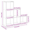 vidaXL Raumteiler-B&uuml;cherregal 3 Etagen Artisan-Eiche 99x29x99 cm
