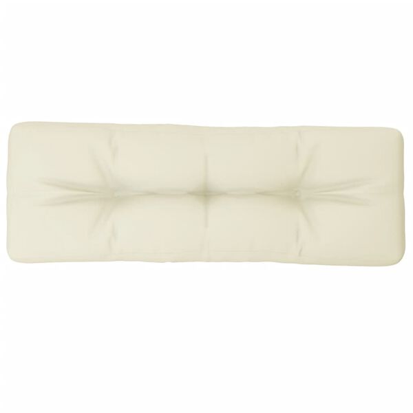 vidaXL Palettenkissen Creme 120x40x12 cm Stoff