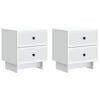 vidaXL Nachttisch 2 pcs Wei&szlig; 43 x 34,5 x 47,5 cm Holzwerkstoff